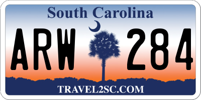 SC license plate ARW284