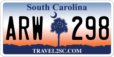 SC license plate ARW298