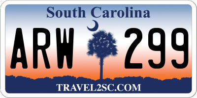 SC license plate ARW299