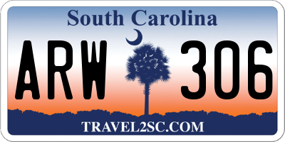 SC license plate ARW306