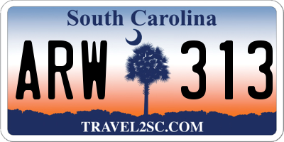 SC license plate ARW313