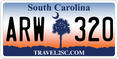 SC license plate ARW320