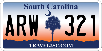 SC license plate ARW321