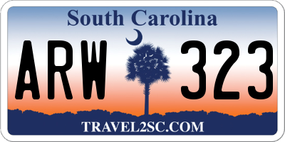 SC license plate ARW323