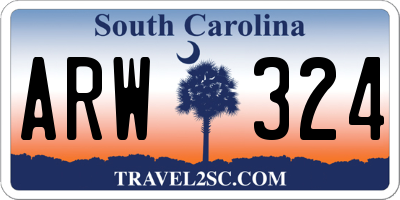 SC license plate ARW324