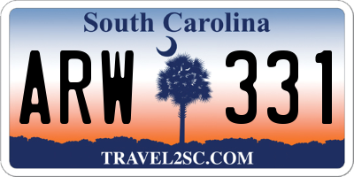 SC license plate ARW331