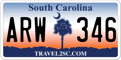 SC license plate ARW346