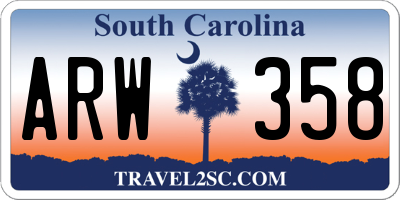 SC license plate ARW358