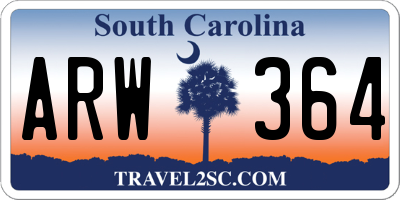 SC license plate ARW364