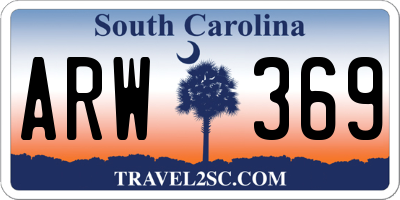 SC license plate ARW369