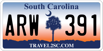 SC license plate ARW391