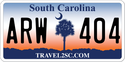 SC license plate ARW404