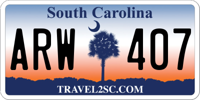 SC license plate ARW407
