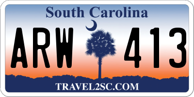 SC license plate ARW413