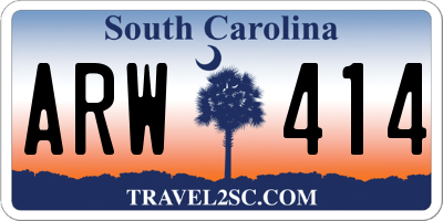 SC license plate ARW414