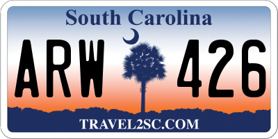 SC license plate ARW426