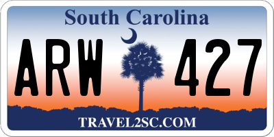 SC license plate ARW427