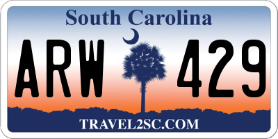 SC license plate ARW429
