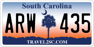 SC license plate ARW435