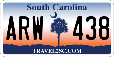 SC license plate ARW438
