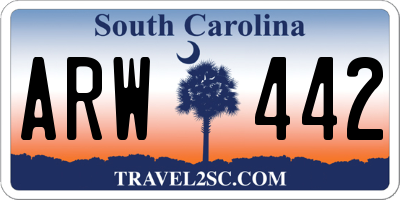 SC license plate ARW442