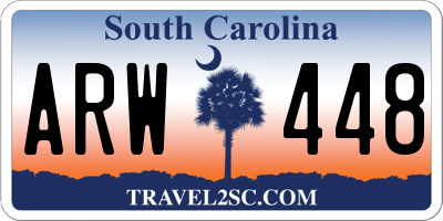 SC license plate ARW448