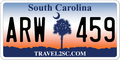 SC license plate ARW459