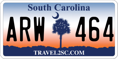 SC license plate ARW464