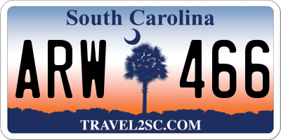 SC license plate ARW466