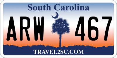 SC license plate ARW467