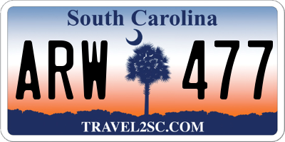 SC license plate ARW477