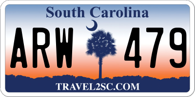SC license plate ARW479