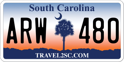 SC license plate ARW480