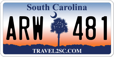 SC license plate ARW481