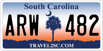 SC license plate ARW482