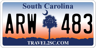 SC license plate ARW483