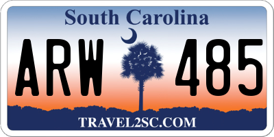 SC license plate ARW485