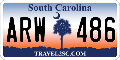 SC license plate ARW486