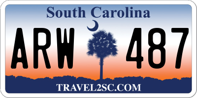 SC license plate ARW487