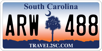 SC license plate ARW488