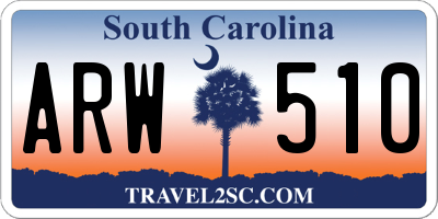 SC license plate ARW510