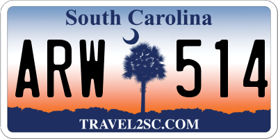 SC license plate ARW514