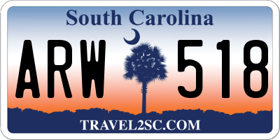 SC license plate ARW518