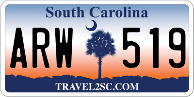 SC license plate ARW519
