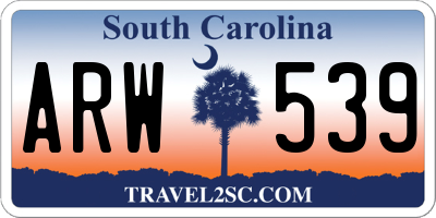 SC license plate ARW539