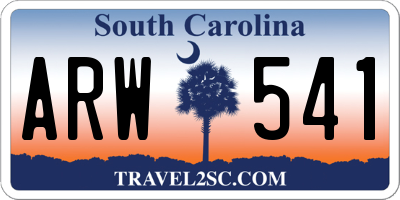 SC license plate ARW541
