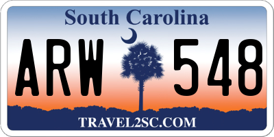 SC license plate ARW548