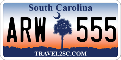 SC license plate ARW555