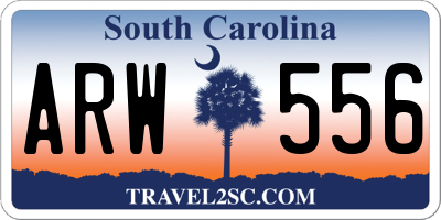 SC license plate ARW556