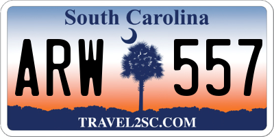 SC license plate ARW557